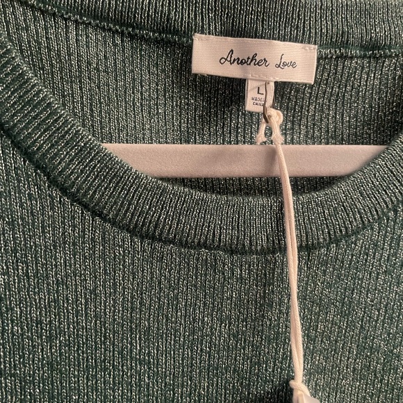 Gorgeous emerald green shimmer tank top - the Cora by Another Love- size L - Picture 10 of 13